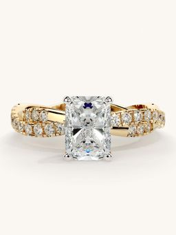 Valanova - Gold Sterling Silver and Certified Lab Grown Diamond 1.41Cts Ring