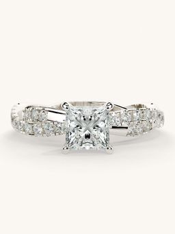 Valanova - White Gold Sterling Silver and Certified Lab Grown Diamond 1.16Cts Ring