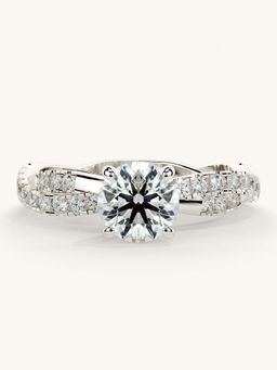 Valanova - White Gold Sterling Silver and Certified Lab Grown Diamond 1.16Cts Ring