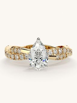 Valanova - Gold Sterling Silver and Certified Lab Grown Diamond 1.16Cts Ring