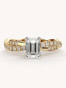 Valanova - Gold Sterling Silver and Certified Lab Grown Diamond 1.16Cts Ring