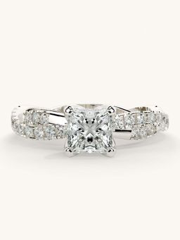 Valanova - White Gold Sterling Silver and Certified Lab Grown Diamond 1.16Cts Ring