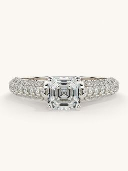 Valanova - White Gold Sterling Silver and Certified Lab Grown Diamond 1.37Cts Ring
