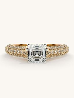 Valanova - Gold Sterling Silver and Certified Lab Grown Diamond 1.37Cts Ring