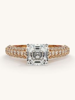 Valanova - Rose Gold Sterling Silver and Certified Lab Grown Diamond 1.62Cts Ring