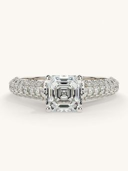 Valanova - White Gold Sterling Silver and Certified Lab Grown Diamond 1.62Cts Ring