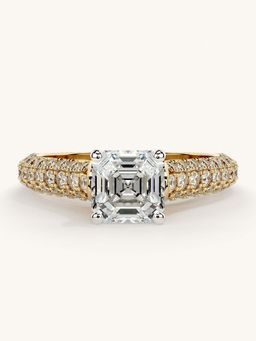 Valanova - Gold Sterling Silver and Certified Lab Grown Diamond 1.62Cts Ring