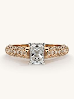 Valanova - Rose Gold Sterling Silver and Certified Lab Grown Diamond 0.87Cts Ring