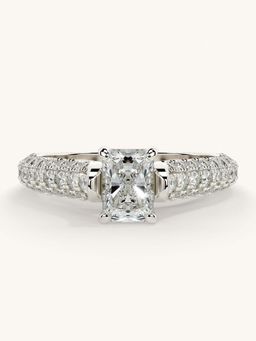 Valanova - White Gold Sterling Silver and Certified Lab Grown Diamond 0.87Cts Ring