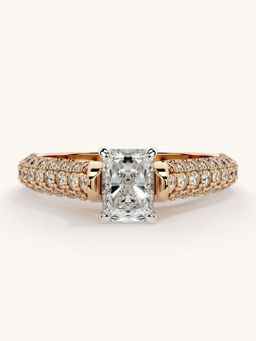 Valanova - Rose Gold Sterling Silver and Certified Lab Grown Diamond 1.12Cts Ring