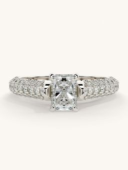 Valanova - White Gold Sterling Silver and Certified Lab Grown Diamond 1.12Cts Ring