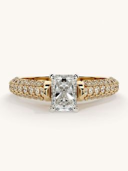 Valanova - Gold Sterling Silver and Certified Lab Grown Diamond 1.12Cts Ring
