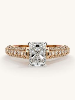Valanova - Rose Gold Sterling Silver and Certified Lab Grown Diamond 1.37Cts Ring