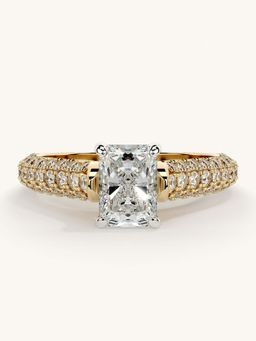 Valanova - Gold Sterling Silver and Certified Lab Grown Diamond 1.37Cts Ring