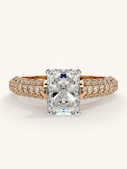 Valanova - Rose Gold Sterling Silver and Certified Lab Grown Diamond 1.62Cts Ring