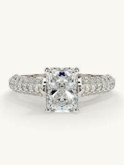 Valanova - White Gold Sterling Silver and Certified Lab Grown Diamond 1.62Cts Ring