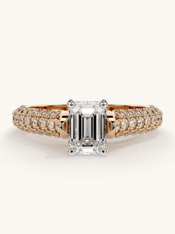 Valanova - Rose Gold Sterling Silver and Certified Lab Grown Diamond 1.37Cts Ring