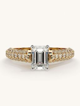 Valanova - Gold Sterling Silver and Certified Lab Grown Diamond 1.37Cts Ring