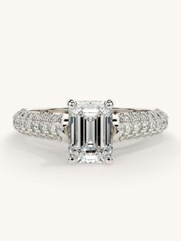 Valanova - White Gold Sterling Silver and Certified Lab Grown Diamond 1.62Cts Ring
