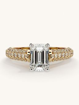 Valanova - Gold Sterling Silver and Certified Lab Grown Diamond 1.62Cts Ring
