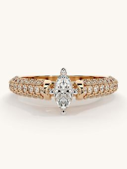 Valanova - Rose Gold Sterling Silver and Certified Lab Grown Diamond 0.87Cts Ring