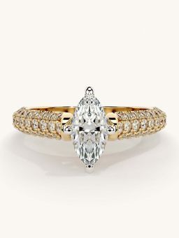 Valanova - Gold Sterling Silver and Certified Lab Grown Diamond 1.12Cts Ring
