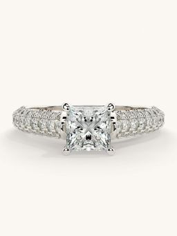 Valanova - White Gold Sterling Silver and Certified Lab Grown Diamond 1.37Cts Ring