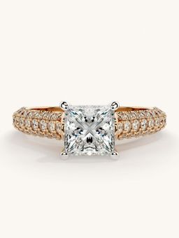 Valanova - Rose Gold Sterling Silver and Certified Lab Grown Diamond 1.62Cts Ring