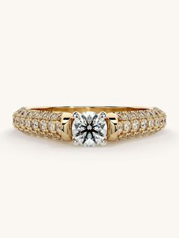 Valanova - Gold Sterling Silver and Certified Lab Grown Diamond 0.87Cts Ring