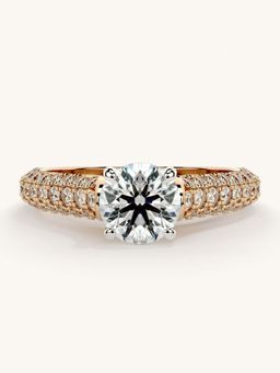 Valanova - Rose Gold Sterling Silver and Certified Lab Grown Diamond 1.37Cts Ring