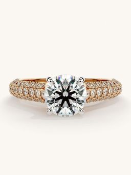 Valanova - Rose Gold Sterling Silver and Certified Lab Grown Diamond 1.62Cts Ring