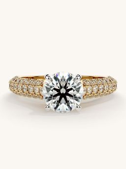 Valanova - Gold Sterling Silver and Certified Lab Grown Diamond 1.62Cts Ring