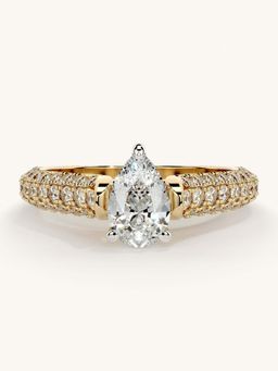 Valanova - Gold Sterling Silver and Certified Lab Grown Diamond 1.12Cts Ring