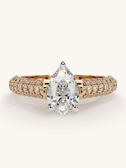 Valanova - Rose Gold Sterling Silver and Certified Lab Grown Diamond 1.37Cts Ring