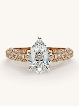 Valanova - Rose Gold Sterling Silver and Certified Lab Grown Diamond 1.62Cts Ring