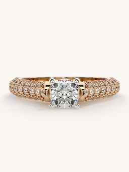 Valanova - Rose Gold Sterling Silver and Certified Lab Grown Diamond 1.12Cts Ring