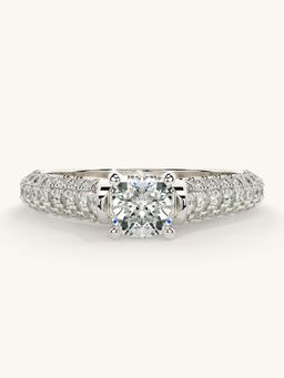 Valanova - White Gold Sterling Silver and Certified Lab Grown Diamond 1.12Cts Ring