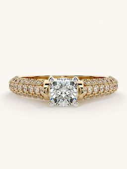 Valanova - Gold Sterling Silver and Certified Lab Grown Diamond 1.12Cts Ring