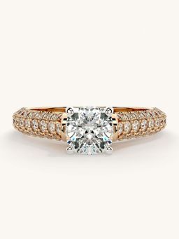 Valanova - Rose Gold Sterling Silver and Certified Lab Grown Diamond 1.37Cts Ring