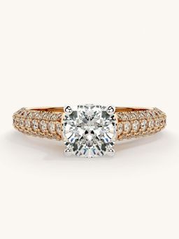 Valanova - Rose Gold Sterling Silver and Certified Lab Grown Diamond 1.62Cts Ring