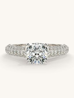 Valanova - White Gold Sterling Silver and Certified Lab Grown Diamond 1.62Cts Ring