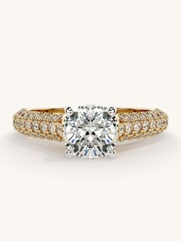 Valanova - Gold Sterling Silver and Certified Lab Grown Diamond 1.62Cts Ring