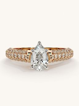 Valanova - Rose Gold Sterling Silver and Certified Lab Grown Diamond 1.12Cts Ring