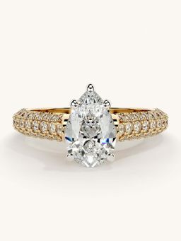 Valanova - Gold Sterling Silver and Certified Lab Grown Diamond 1.62Cts Ring