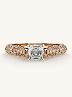 Valanova - Rose Gold Sterling Silver and Certified Lab Grown Diamond 1.12Cts Ring