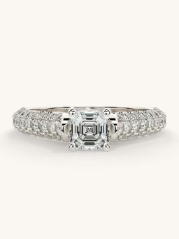 Valanova - White Gold Sterling Silver and Certified Lab Grown Diamond 1.12Cts Ring