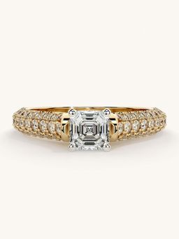 Valanova - Gold Sterling Silver and Certified Lab Grown Diamond 1.12Cts Ring