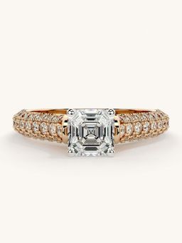 Valanova - Rose Gold Sterling Silver and Certified Lab Grown Diamond 1.37Cts Ring