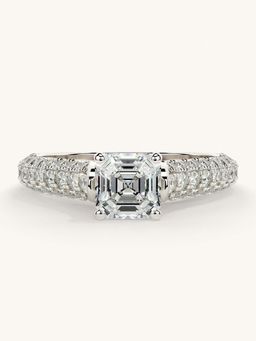 Valanova - White Gold Sterling Silver and Certified Lab Grown Diamond 1.37Cts Ring