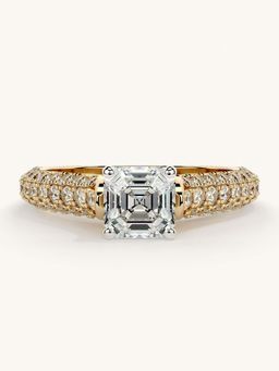 Valanova - Gold Sterling Silver and Certified Lab Grown Diamond 1.37Cts Ring
